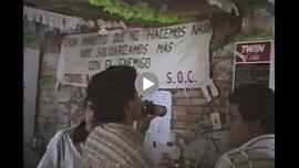 Feria. 1990. Caseta del Sindicato de Obreros del Campo (SOC). Los Corrales (Sevilla, España)