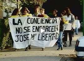 Juicio del insumiso Jose María Sánchez Leal. 21 de octubre de 1994  Sevilla (España).