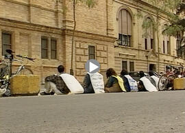 Acción en Capitanía General del Ejército en apoyo al insumiso Jose María Sánchez, 18 de octubre de 1995. Sevilla (España)