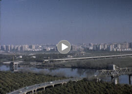 Imágenes de Sevilla y el puente de San Juan. San Juan de Aznalfarache (Sevilla, España)